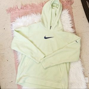 Nike green plush hoodie